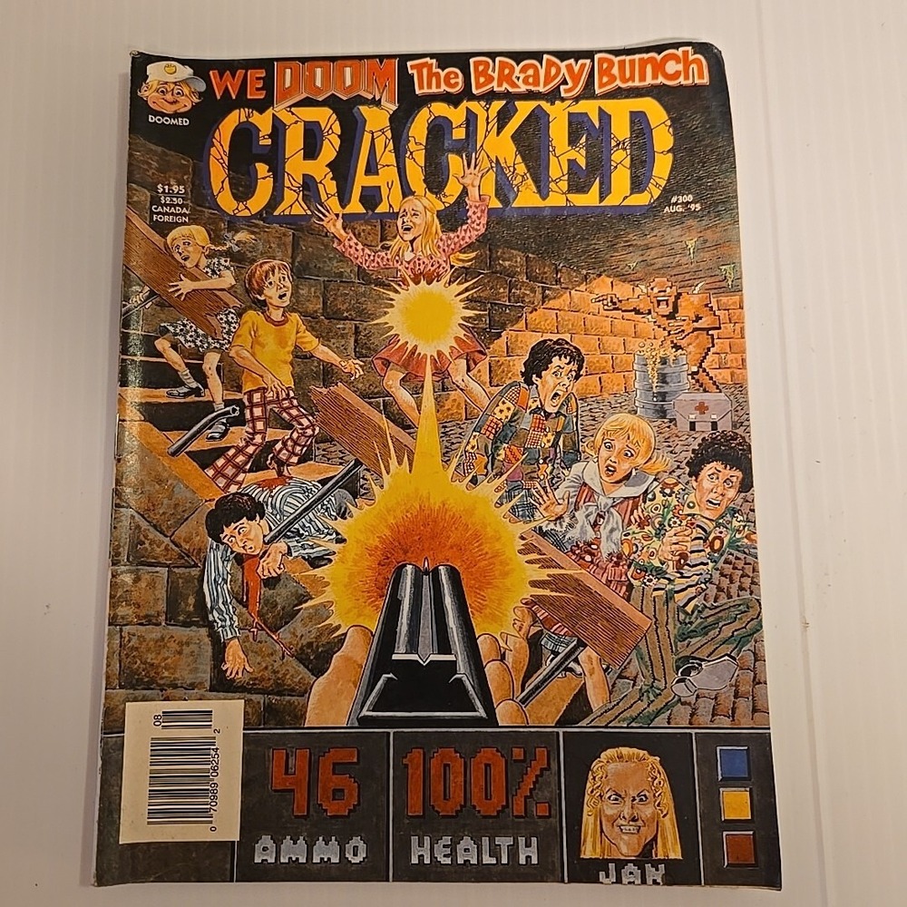 Cracked Magazine Issue #300 (August, 1995) We Doom The Brady Bunch‎